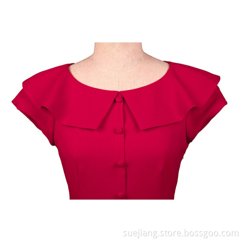 Elegant Short Sleeves Party Cocktail Dress